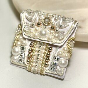 Jeweled Bridal Rings Jewelry Pouch Holder